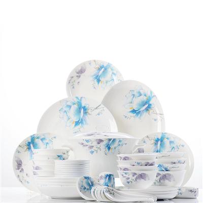亚洲色逼48头聆听花开骨瓷礼品餐具套装
